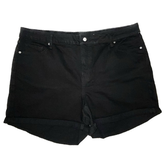 Old Navy High Rise OG Straight Black Denim Shorts Size 22 - Picture 4 of 10